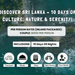 Sri Lanka tour package – 10 days and 9 nights itinerary covering top attractions and beaches.