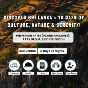 Sri Lanka Tour Package – 10 Days 9 Nights Itinerary for 7 People exploring scenic inland destinations